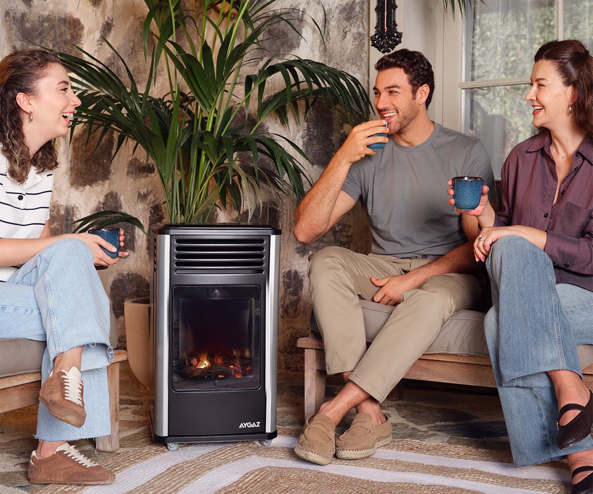 Aygaz Manhattan İç Mekan Isıtıcı - Seramik Odun Seti Hediyeli
