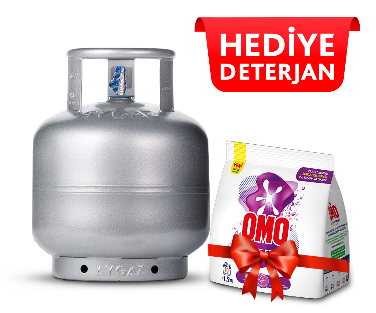Aygaz 12 Kg. Tombul Ev Tüpü arti Hediye Deterjan